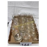 Box Lot of Clear Glass Tumblers