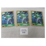 (3) Mark McGwire 1987 Topps Baseball Cards