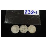 3) 1923 S, Peace Silver Dollars