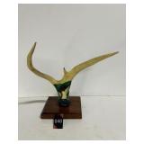 Duck Carved From Antler 7"x6"x13"H