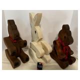 Wood Bunny & Bears