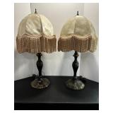 Pair Of Art Deco Fleur De Lis Table Lamps...