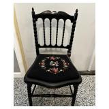 Vtg Chair with needlework top (top not attached ..