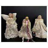 Vtg Angel Tree Topper 6" H