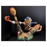 Vintage Blatz Beer Baseball Players Figurine