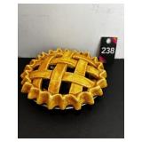 6" Metal pie tin with ceramic pie lattice