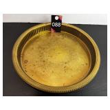 Solid Brass Tray 10"D