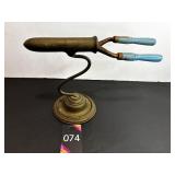 Antique Curling Iron & Curling Iron Stand