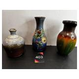 Hand Glazed Vase, Vtg Ombe Bud Vase With Flecks