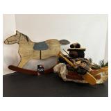 Rocking Horse Wall Hanging & Welcome Bear