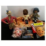 Folk Art Doll & misc