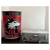 NIU Huskies Garbage Can & Metal Storage Case