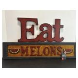 Wood Eat Watermelon Decor