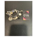 15 Charm Bracelet Mostly Sterling Silver