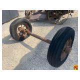 Old Axle With 8-Spoke Metal Wheels