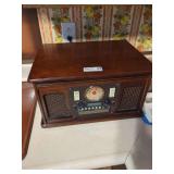 Wooden Record Player with Radio & CD Player