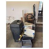 Outdoor Garbage Can, Organizing Baskets, Quilt, Step Ladder & Miscellaneous