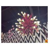 Large Pink Antler Chandelier