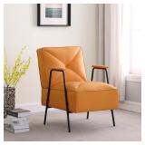 1 Pc  OUllUO Accent Chair  PU Leather Reading Chai