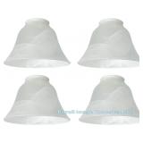 4 Pack Ceiling Fan Light Covers  Bell Shaped  Alab