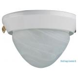 White Concord Low-Profile Ceiling Light  Alabaster