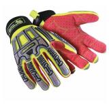 Sz XS 1Pair HEXARMOR Mechanics Gloves: Syn. Leathe