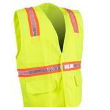 Sz M Lime Yellow Velcro Safety Vest