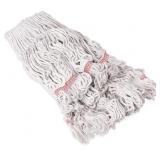 XL Cotton Mop Head  Loop-Ended  5 Red Band  White