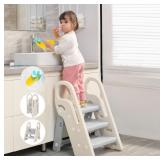 Onasti Foldable Toddler 3-Step Stool  Adjustable f