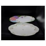 15" & 18" Vintage Floral Ceramic Serving Platters