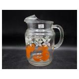 Federal Glass Orange/Daffodil Juice Pitcher