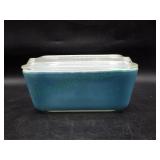 Vintage Pyrex Blue Refrigerator Storage w Lid