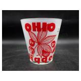 Vintage 4" Frosted Glass Ohio Jigger