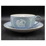 Wedgwood Blue Jasper Squat Teacup & Saucer