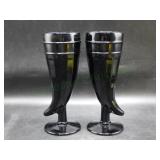 Black Amethyst Pilsner Drinking Glasses