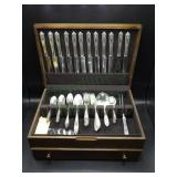 45 Pc. Rogers & Bro. Silverplate & Wooden Case +