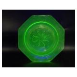 Uranium Marked U.S. Glass Co Green Octagonal Plate