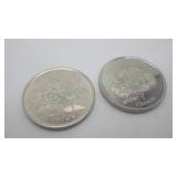 Lot of two Harry Potter 2001 Isle of Man coins