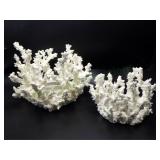 Shaped Coral Pillar Candleholders Sm & Lg