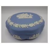 Wedgwood Blue Jasperware Scalloped Trinket Box