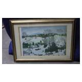 Framed Winter Landscape Artwork