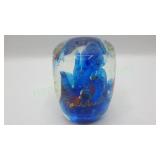 Murano Style Art Glass Aquarium Paperweight