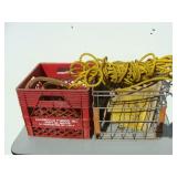 Two Milk Crates with Tow Rope and Rope