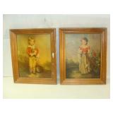 Pair of Young Boy and Girl Prints