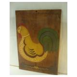 Chicken painted on Cutting Board