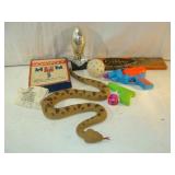 Rubber Snake, Partial MONOPOLY and Toys