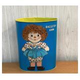 1972 raggedy Ann and Andy metal garbage can