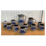 12 pcs Rowe Stoneware Heart Pottery Set