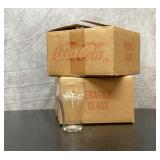 2 BOXES VTG COCA COLA GLASSES