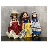 3 EFFANBEE 12" DOLLS, FRANCE, LADY ASCOT, SNOW